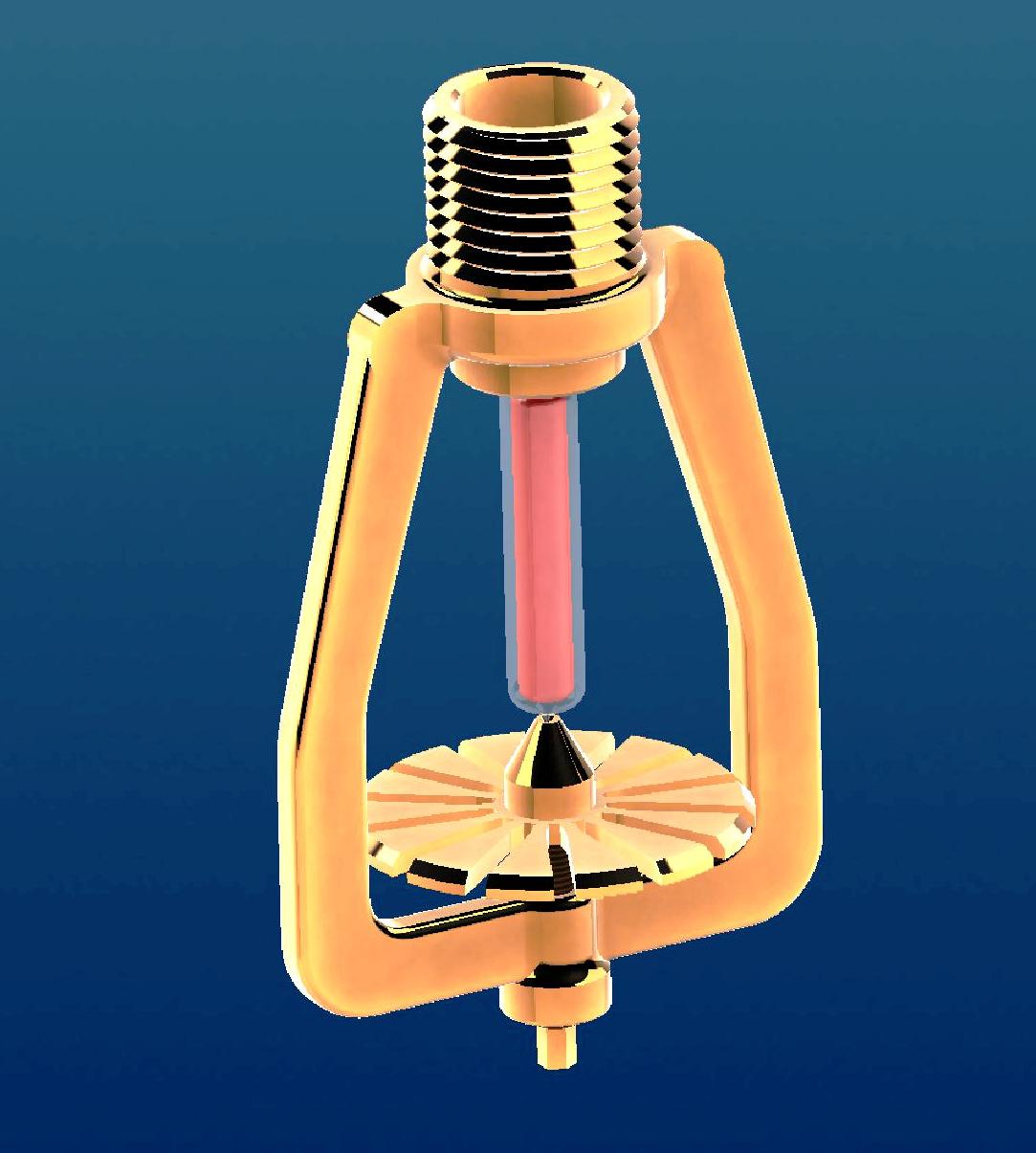 带有热敏玻璃灯泡的消防喷头